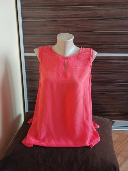 Women Pure Silk Shirt Coral Silk XL