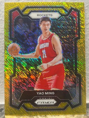 2023-24 Panini Prizm Yao Ming FOTL GOLD SHIMMER /10 #199 SSP ROCKETS