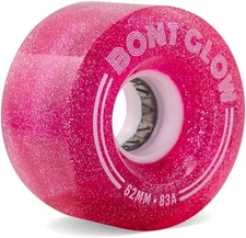 Bont Skates - Glow Light Up LED Quad Roller Skate 62x35mm, Love Letter Pink 