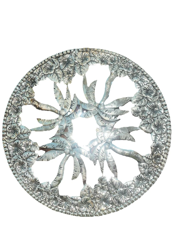 Juego de dos remaches de diseño de palmera Godinger plateados Foto 2 de 4