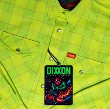 DIXXON MEAN ONE Men's Medium BNIB Grinch Flannel Sold Out Same Day Shipping!