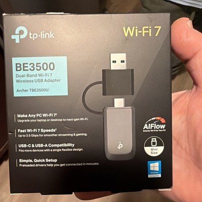 New TP-Link Archer TBE3500U Dual Band WiFi 7 BE3500  Wireless USB Adapter
