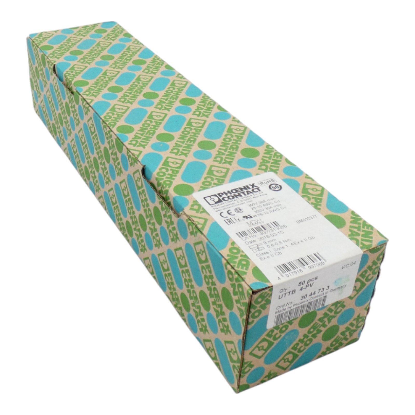 50x Phoenix Contact UTTB 4-PV UTTB4-PV 3044733 Doppelstockklemme -sealed-