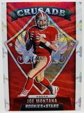 2021 Panini Rookies & Stars 🔥🔥Crusade Red Wave Prizm Joe Montana #CR-11 AA