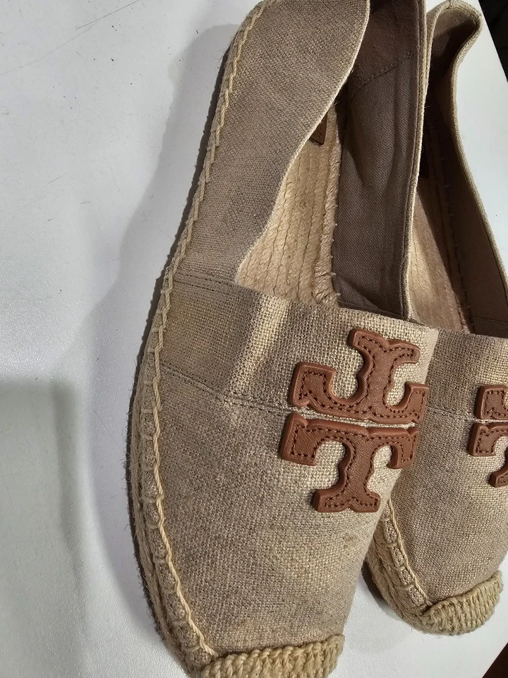 Zapatos alpargata plana beige lúrex dorado para mujer Tory Burch talla 8,5 Foto 2 de 2
