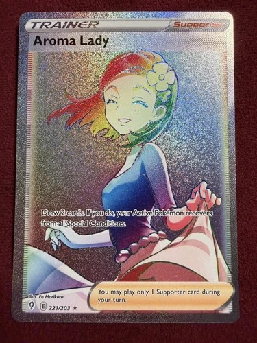 Aroma Lady (Secret) 221/203 Pokemon SWSH07: Evolving Skies Holo Secret Rare NM