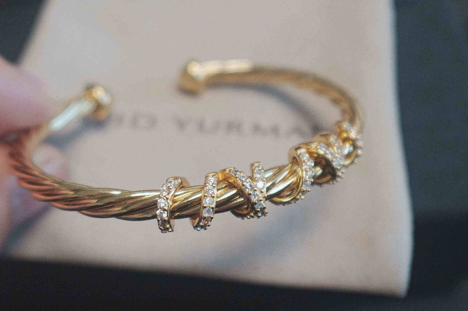 NewDavldYurman925Silver 4mm RotatingCurvedRound Head Bracelet