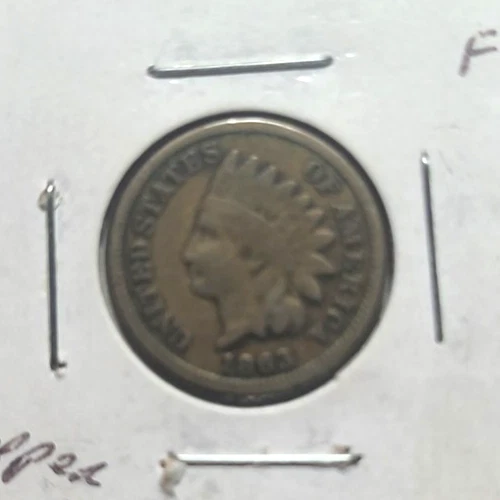 1863 Indian Head Cent Penny Good to Very Good Condition Old Collectible US Coin