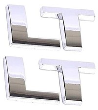 YUGEYE 2pcs Chrome LT Letter Nameplate Emblems Badges for 2008 to 2015 Silver