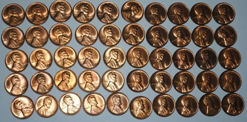 BU 1939 D Lincoln Wheat Cent roll