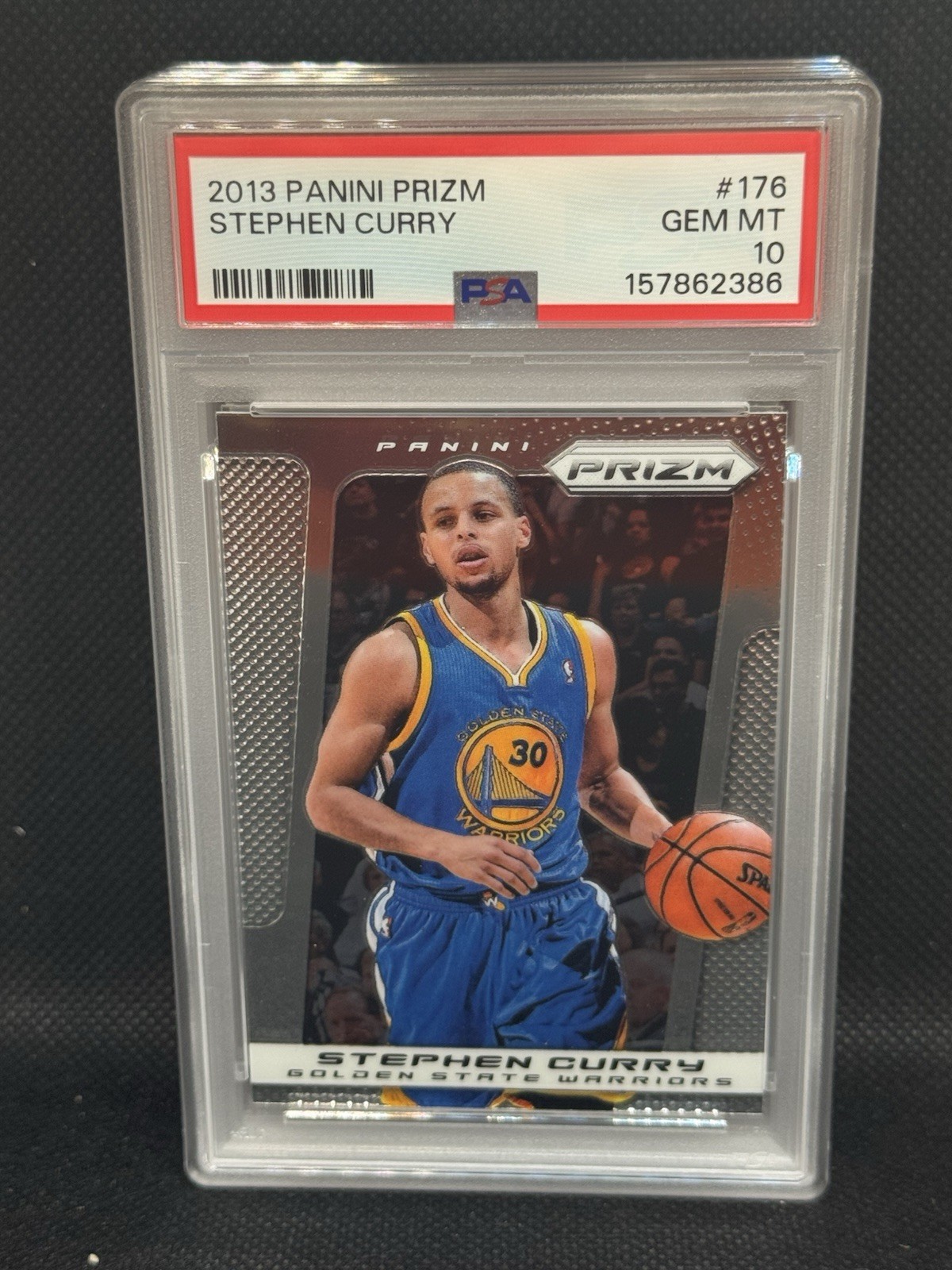 2013-14 Panini Prizm Stephen Curry #176 PSA 10 Gem Mint Low Pop Warriors view 4
