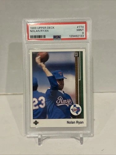 NOLAN RYAN (THROWING FOOTBALL) 1989 UPPER DECK PSA-9 MINT CARD #774