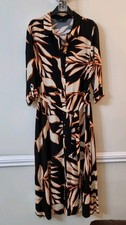 Ladies F&F Print Dress size 16 Belted  Great Condition