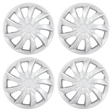 4pcs Wheel Hub Caps 17 Inch Silver For R17 Tires Wheel Rim Covers Snap-on