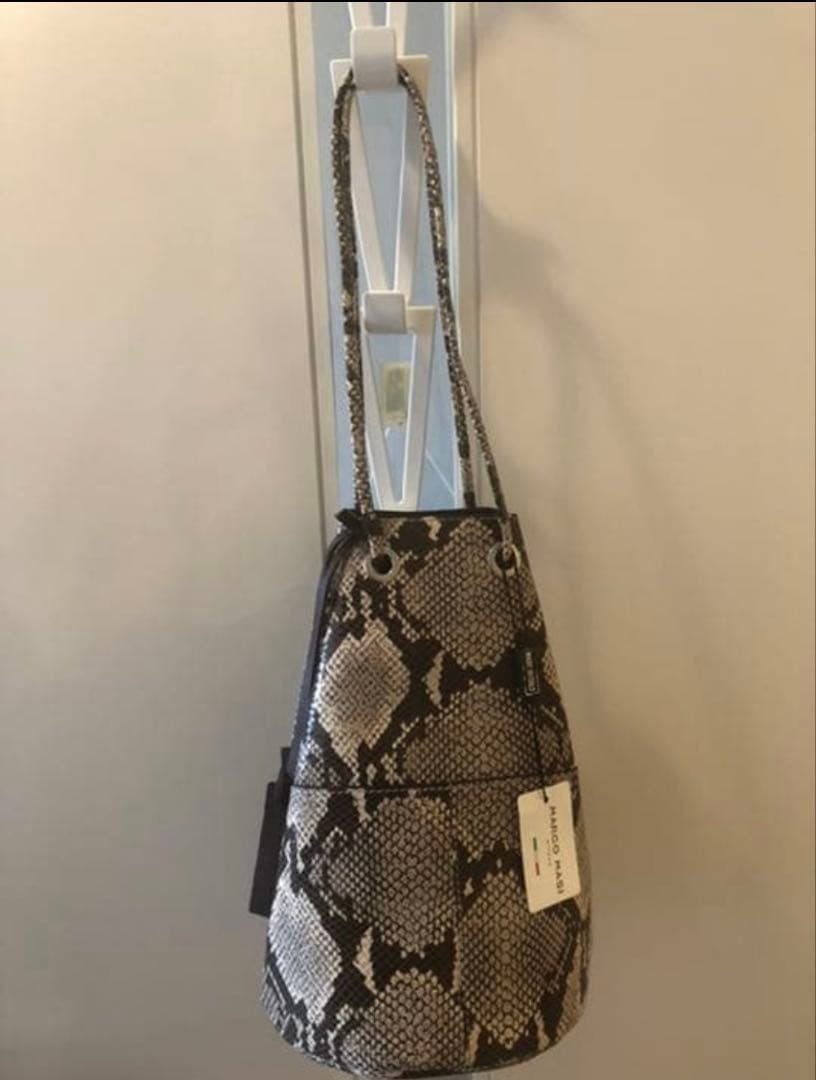 Marco Masi Python Leather Drawstring Bag Beige, M… - image 3