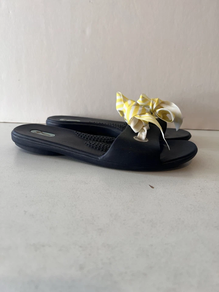 Женские резиновые сандалии-шлепанцы Oka b. Okabashi Madison синие размер средний M бант - Изображение 4 из 4