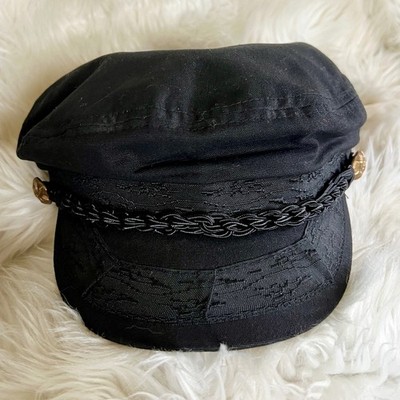 Epoch Hats Company Black Cotton Fiddler Cap Greek Fisherman Hat CD2256 L/XL NWT