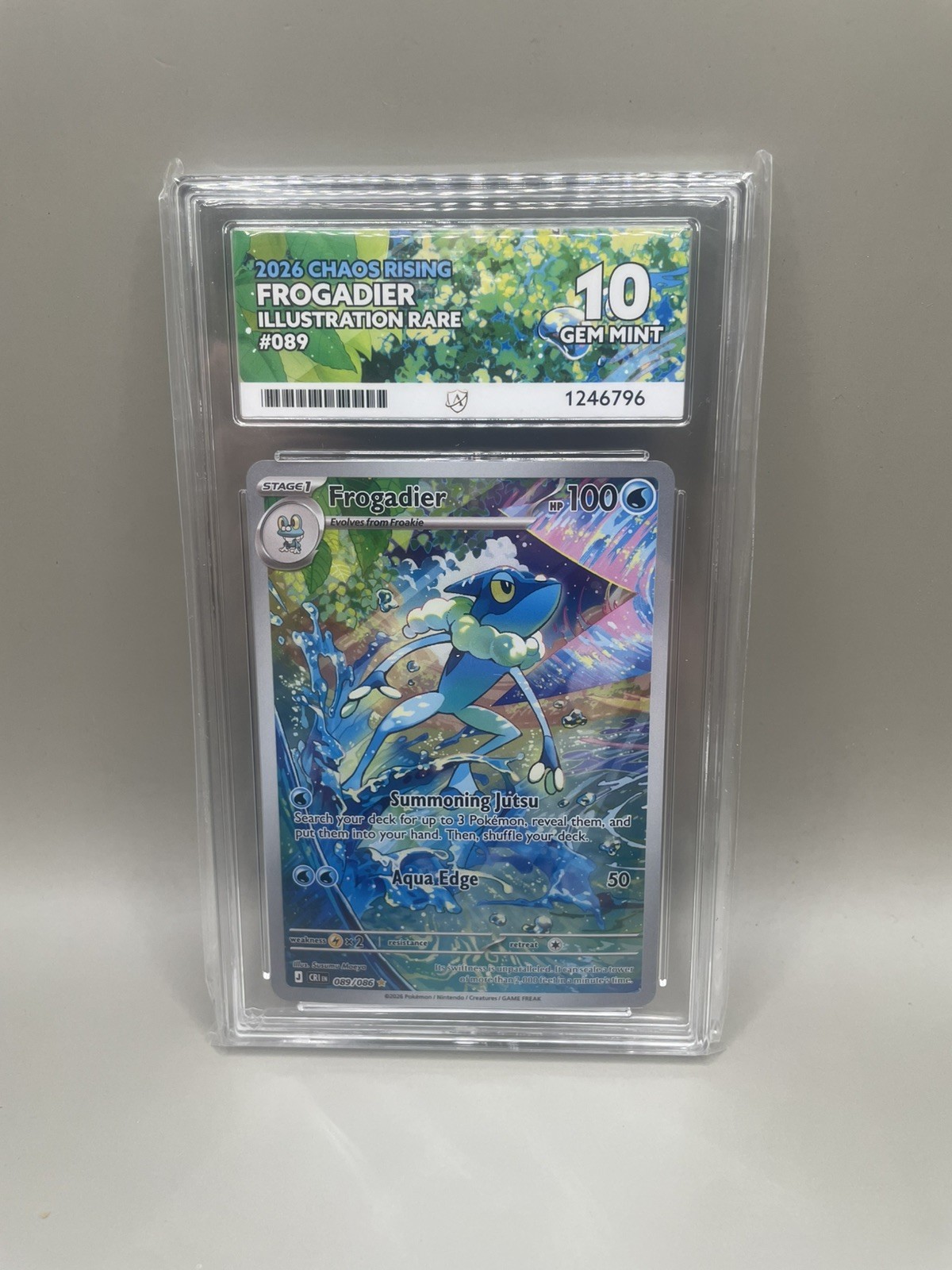 Frogadier #089 Illustration Rare Gem Mint 10 Pokémon Card (3)
