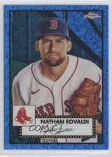 2021 Chrome Platinum Anniversary Blue Mini-Diamond Refractor Nathan Eovaldi 4pn