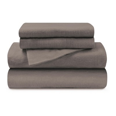 Superior Flannel-SH Sheet Set, Queen, Grey