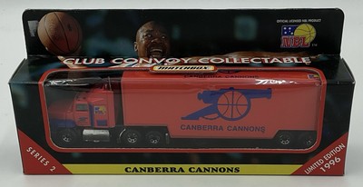 MATCHBOX CONVOY TRUCK 1996 CANBERRA CANNONS NBL BASKETBALL FORD AEROMAX SERIES 2