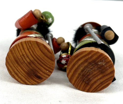 Asian Warrior Wooden Nutcrackers 4" Lot Of 2 Small - Picture 6 of 8