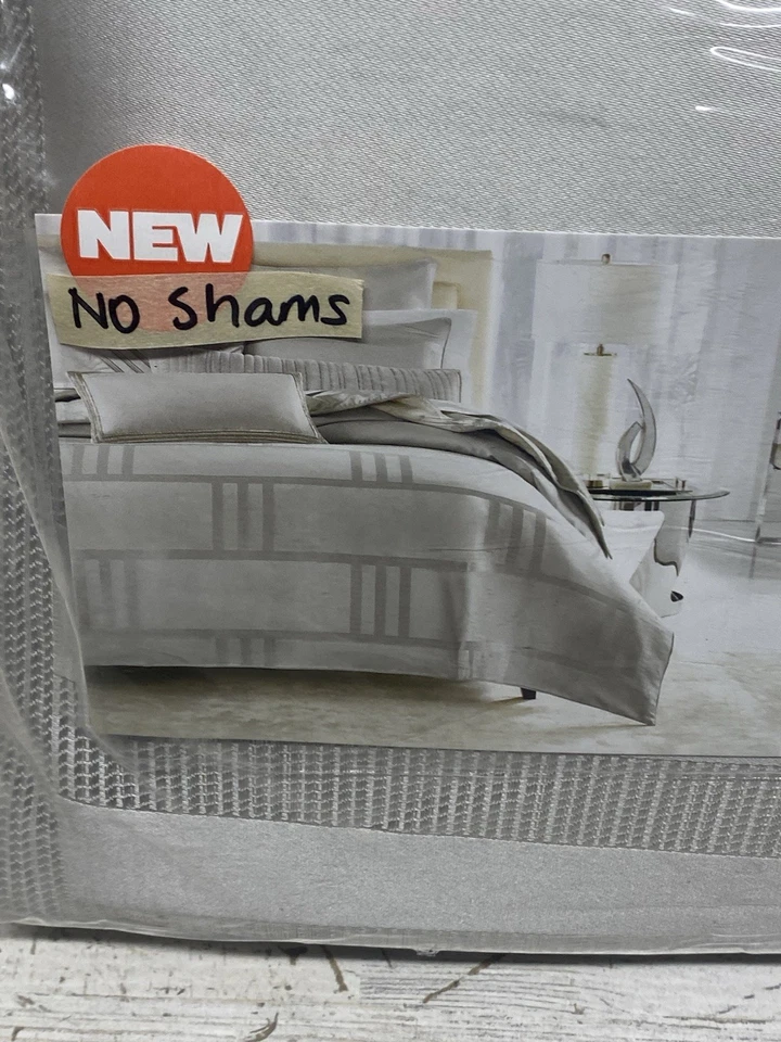 Funda nórdica plateada Hotel Collection Structure Queen Foto 3 de 3