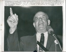 1961 Photo Wire Business Joseph Curran President National Maritime Union Ny 7x9