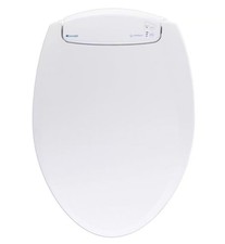 LumaWarm - ELONGATED Heated Electric Warm Toilet Seat Nightlight WHITE- OPEN BOX