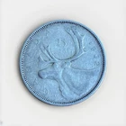 1962 Canada 25 Cents Quarter, .800 Silver Coin