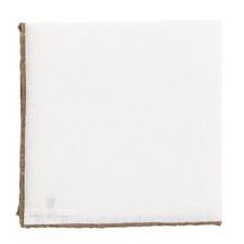 Fiori Di Lusso White Geometric Pocket Square - 12" x 12" FL7251715 