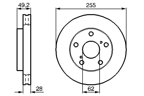 Bosch Bremsscheibe VA Fuer 0986478726-image