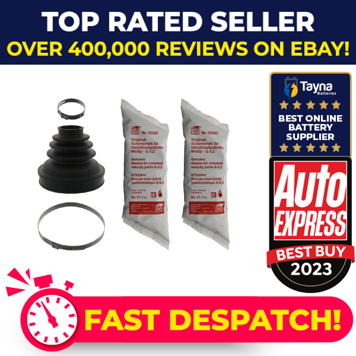 CV Joint Boot fits PEUGEOT EXPERT VF3, VF3X 2.0D 2007 on C.V. Driveshaft Gaiter