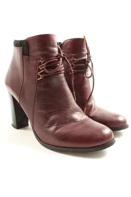 MOUSTACHE Bottillons Dames Bottines T EU 38 rouge carmin style décontracté - Photo 1/4