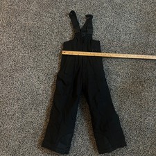 Snow Pants Sport Essentials Kids Black Insulated Snow Bib Overalls Size 6 Ski