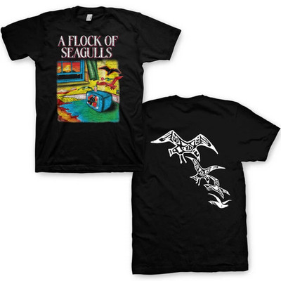 NEW A Flock of Seagulls Band I Ran Tour Cotton Black T Shirt S-5XL EN183