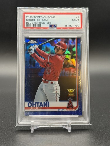 Shohei Ohtani 2019 Topps Chrome Gold Cup Rookie Blue Refractor # /150 PSA 9 Mint