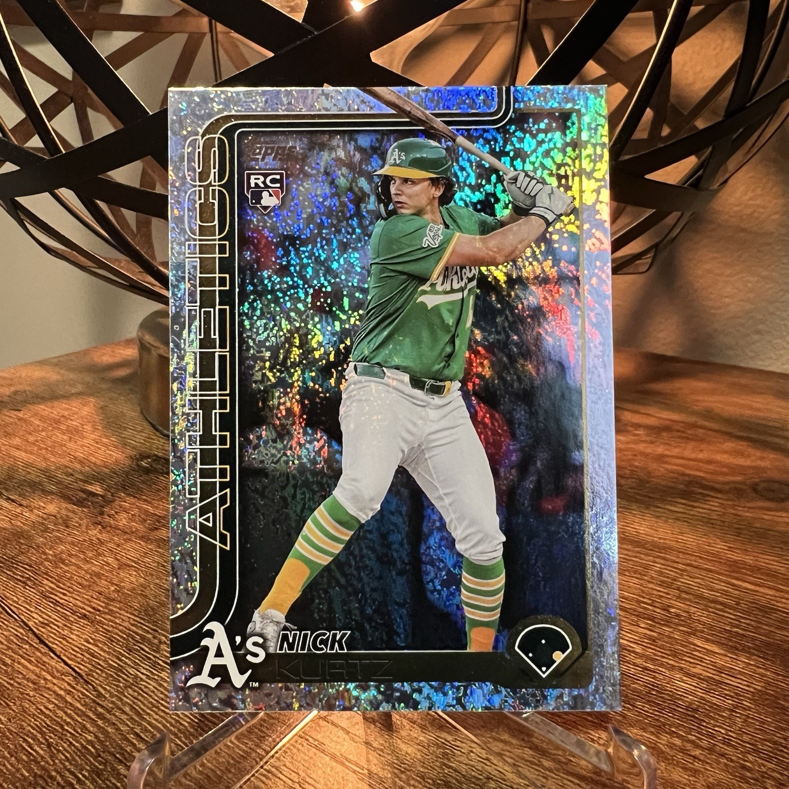 2025 Topps Update US201 Nick Kurtz Rookie Card Holo Foil Parallel - Athletics