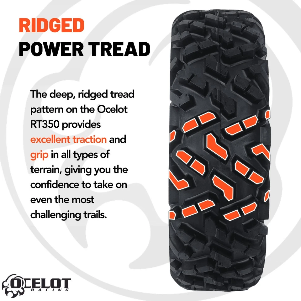 Ocelot RT350 25x8-12 ATV/UTV Tire - Set of 2 - Image 4 of 4