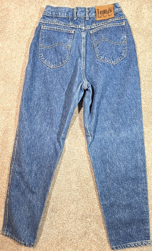Lee Vintage Mom Jeans High Waist USA Made 100% Cotton Medium Wash Juniors 11 Med - Image 1