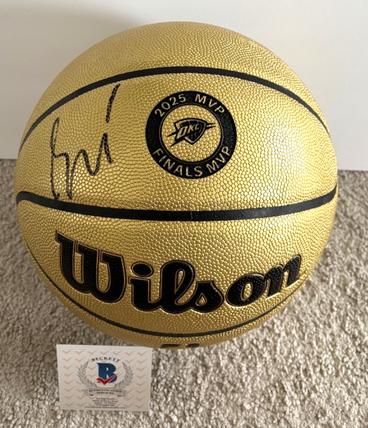 SHAI GILGEOUS ALEXANDER SIGNED OKLAHOMA CITY THUNDER BASKETBALL 2025 MVP BAS 