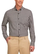 Lands' End Men's Brushed Twill Long Sleeve Button-Down Shirt BLACK Choose Size