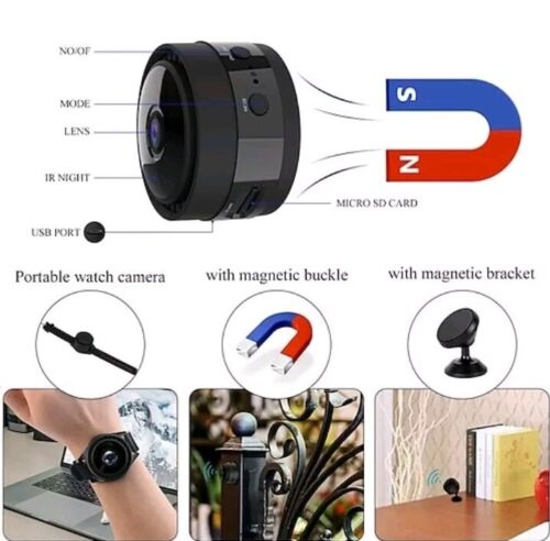 Mini-Kamera HD 1080P Überwachungskamera Außen WiFi kleben Nachtsicht Camera neu - Bild 8 von 9