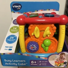 VTech Busy Learners Activity Cube, Purple or Red