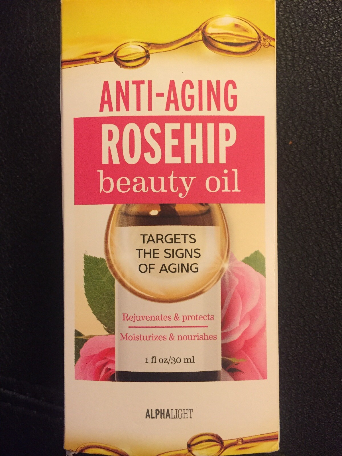 Aceite de belleza antienvejecimiento Alphalight rosa mosqueta objetivo los signos del envejecimiento NUEVO