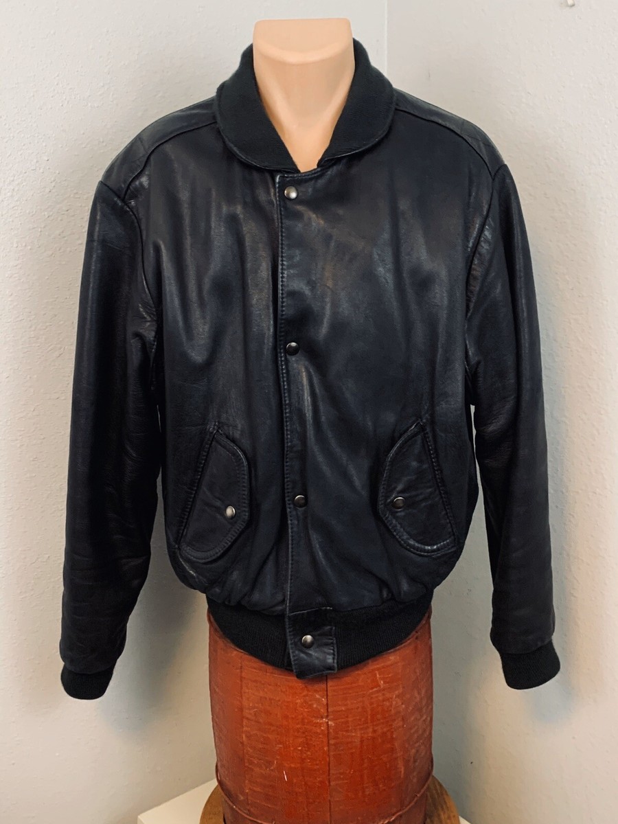 VTG Mens Chevignon Leather Jacket Blk XL Made In France Cool VTG Mens Chevignon Leather Jacket Blk XL Made In France Cool