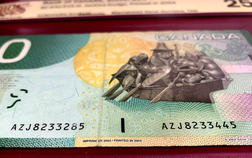 💥RARE ERROR💥 *MISMATCHED SN 8233285/8233445* 2004 CANADA $20 BCS CERTIFIED - Picture 5 of 8