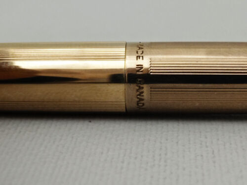 SHEAFFER IMPERIAL STYLIST WHITE DOT 12K GF FOUNTAIN PEN 14K F NIB EXCELLENT - Picture 6 of 13