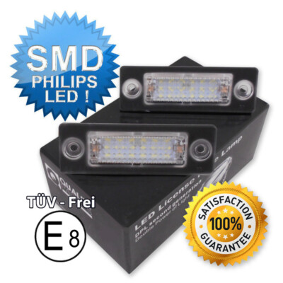 2x LED KENNZEICHENLEUCHTE FÜR VW T5 PASSAT B5 B6 KENNZEICHENBELEUCHTUNG + CANBUS