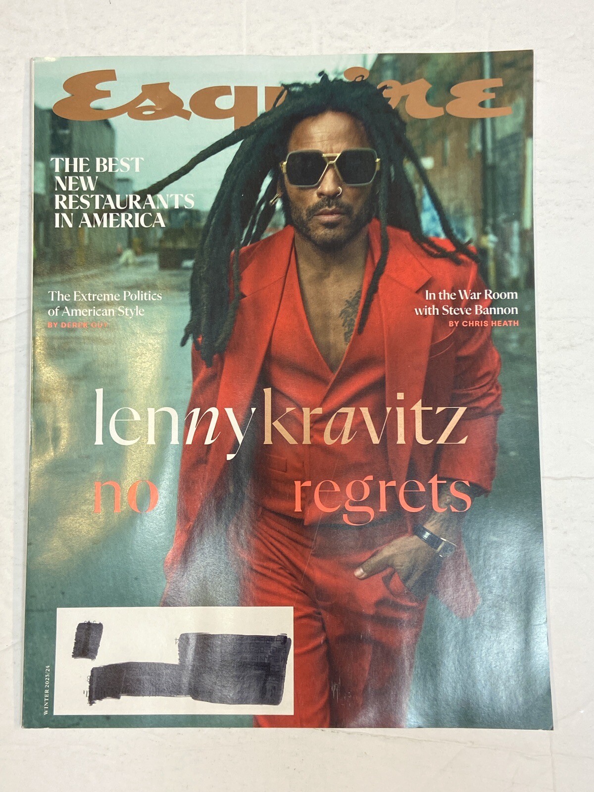 Esquire Magazine Winter 2023 2024 Lenny Kravitz Steve Bannon Best Restaurant's